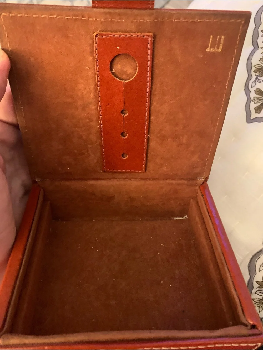 Leather Travel Jewelry Case with Brass Horse Emblem - Brown